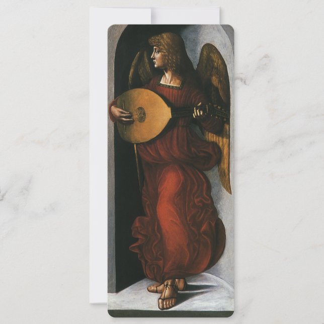 L'ange en rouge jouant du luth de Léonard de Vinci (Devant)