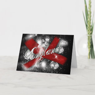 L'anglais de drapeau d'Enland de carte de voeux du