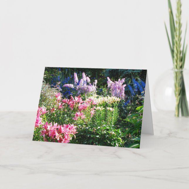 L'anglais fait du jardinage carte de voeux (Devant)