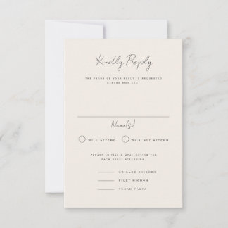 Langley Portrait Wedding Carte RSVP