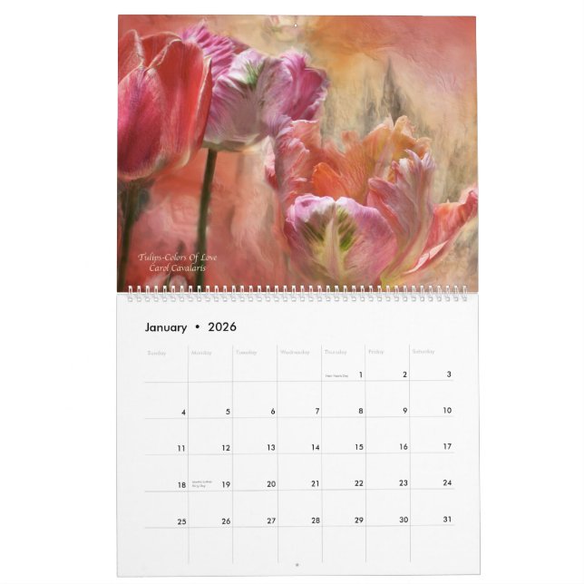 Langue de Col Fleur-Romance 2011 calendrier (Jan 2026)