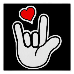 Langue des signes I Love You Sign