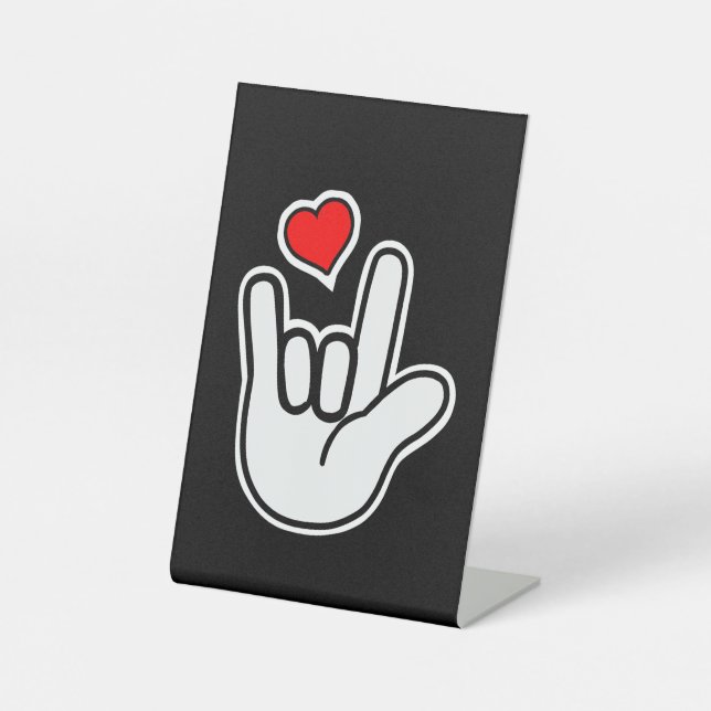 Langue des signes I Love You Sign (Recto)