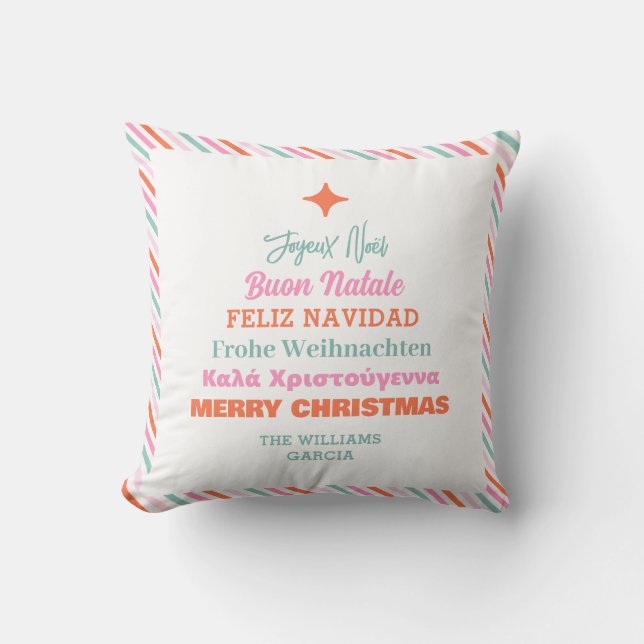 Langues modernes Joyeux Oreiller de Noël (Recto)