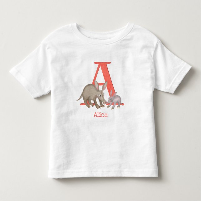 L'animal ABC A est pour le T-shirt arrovark (Devant)