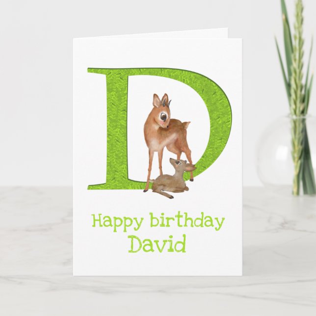 L'animal ABC D est pour la carte d'anniversaire di (Devant)