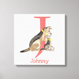 L'animal ABC J est pour l'impression de toile jack