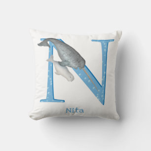 L'animal ABC N est pour le coussin narval