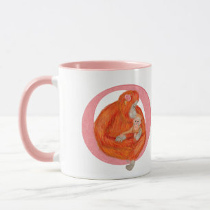 L'animal ABC O est pour la mug orangoutan