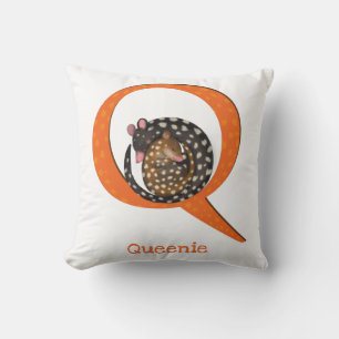 L'animal ABC Q est pour coussin à quoll