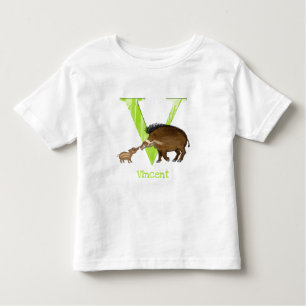 L'animal ABC V est pour le T-shirt porcin de guerr