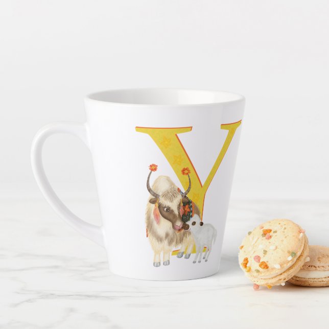L'animal ABC Y est pour la tasse de latte de yak (En situation)
