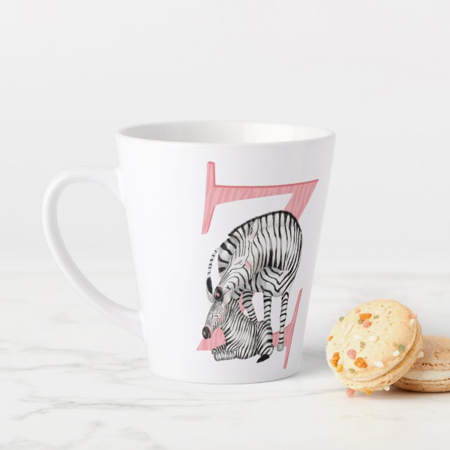 L'animal ABC Z est destiné au zebra latte mug (En situation)