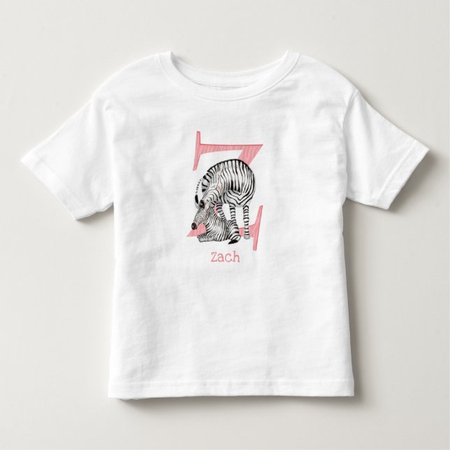 L'animal ABC Z est pour le T-shirt zèbre (Devant)