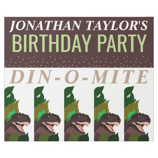 L'anniversaire des enfants de partie de dinosaure papier cadeau