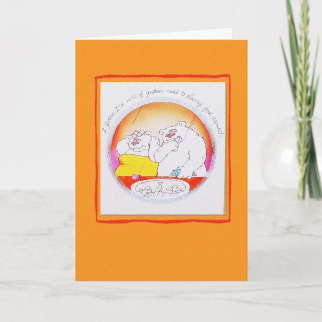 L'anniversaire d'ours occasionne la carte (Devant)