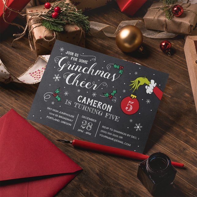 L'anniversaire du Grinch sur tableau noir (Créateur téléchargé)