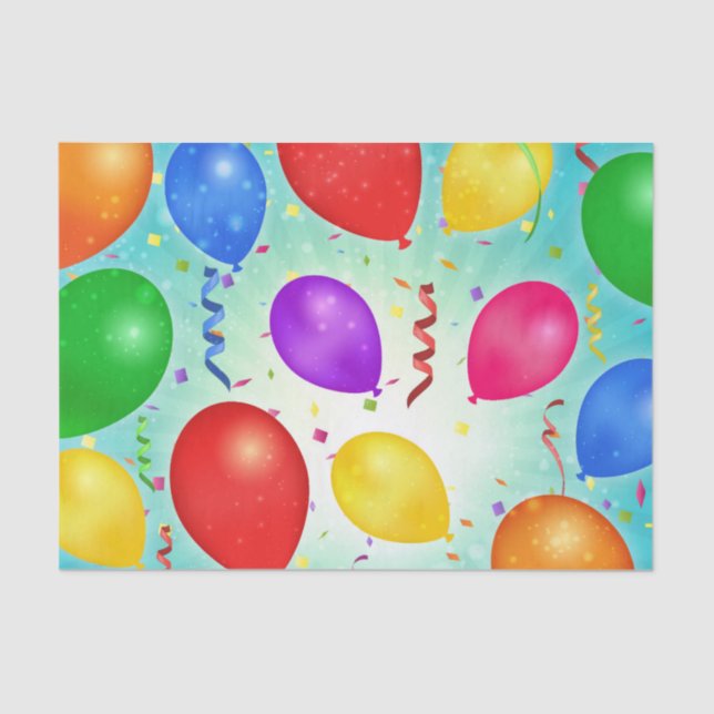 L'anniversaire monte en ballon le papier de soie (Recto)