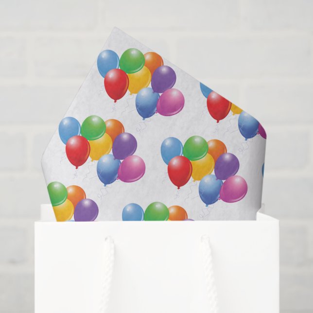 L'anniversaire monte en ballon le papier de soie (Sac cadeau)