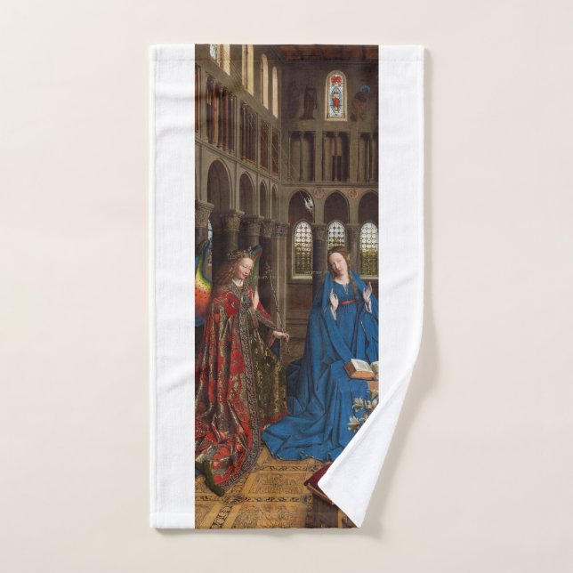 L'Annonciation de Van Eyck Premium Lumière Cathédr (Serviette à main)