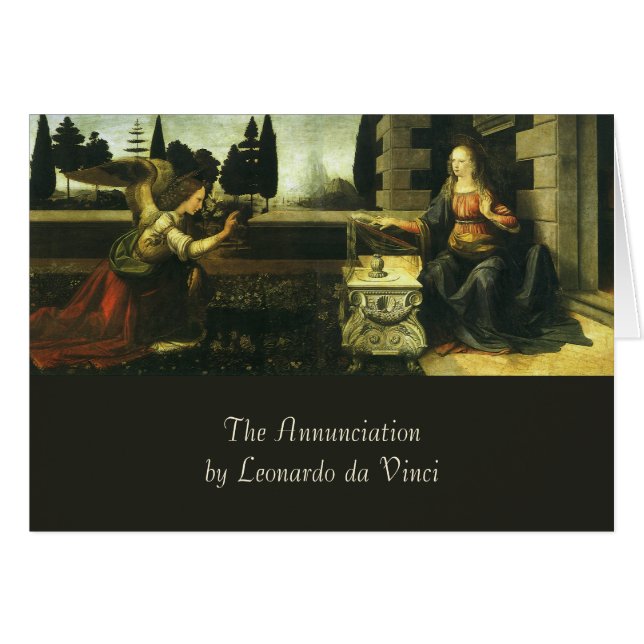 L'Annonciation du Seigneur de Léonard de Vinci (Devant horizontal)