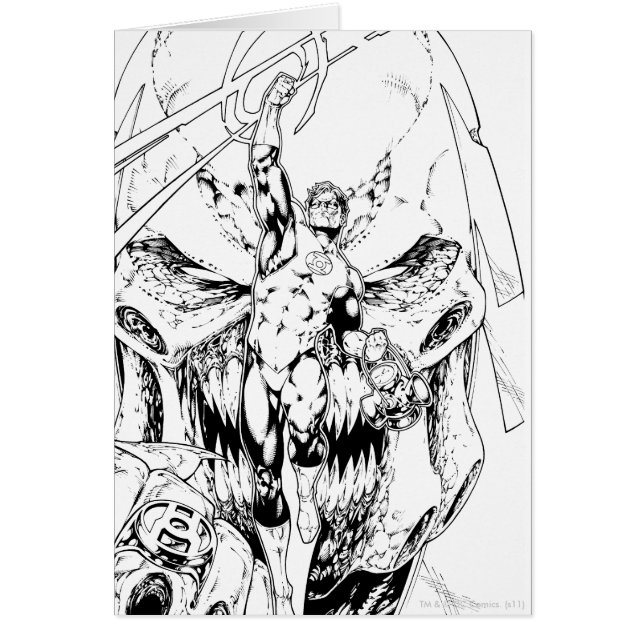 Lanterne verte avec flux de lumière (Devant)