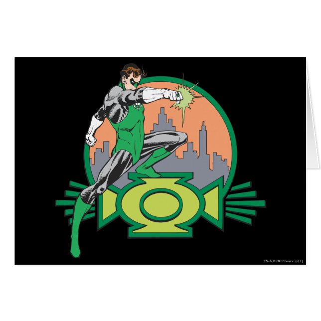 Lanterne verte et paysage urbain (Devant horizontal)