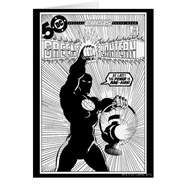 Lanterne verte - Lanterne brillante, noire et blan (Devant)