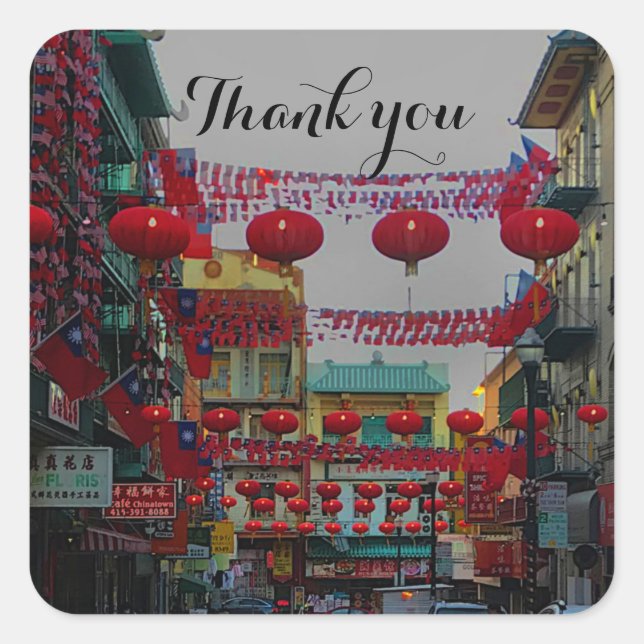 Lanternes chinatown de San Francisco #4 Stickers (Devant)