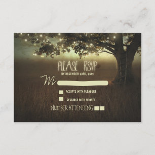 lanternes de nuit mariage romantique carte RSVP