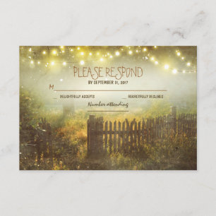 lanternes de nuit mariage romantique carte RSVP