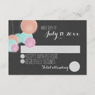 Lanternes en papier coloré Réponse du Mariage
