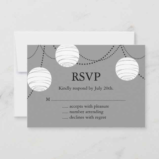 Lanternes Gray Party RSVP (Devant)