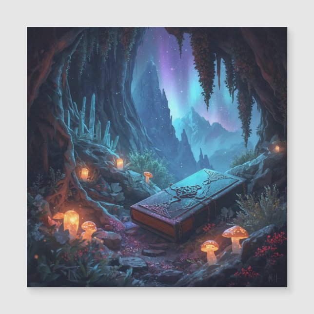Lanterns, Mushrooms, and a Book (Devant)