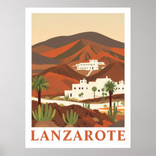 Lanzarote Espagne Impression de voyage vintage sur