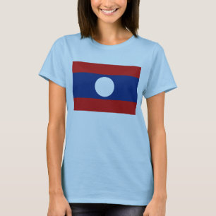 Laos Drapeau x Carte T-shirt