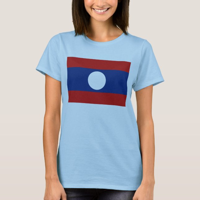 Laos Drapeau x Carte T-shirt (Devant)