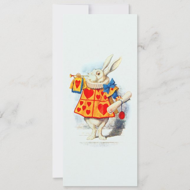Lapin à Alice Wonderland ~ Invitation (Devant)