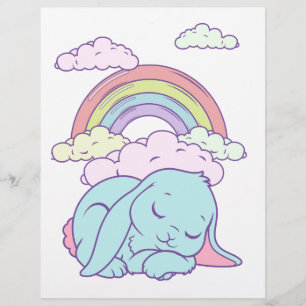 Lapin arc-en-ciel mignon dessin animé Kawaii