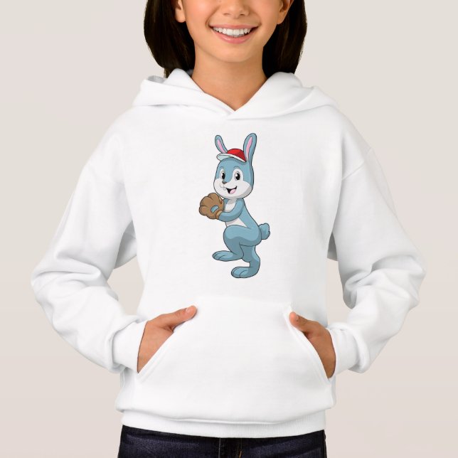 Lapin au baseball avec gant de baseball (Devant)