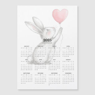 Lapin avec ballon en forme de coeur Calendrier mag