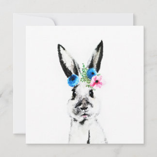 Lapin avec des fleurs
