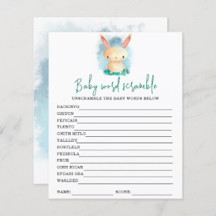 Lapin Baby Word Scrambule Jeu Baby shower