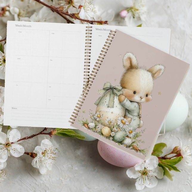 Lapin bébé mignon en pyjama avec un œuf de Pâques (Créateur téléchargé)