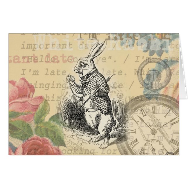 Lapin Blanc Alice au Pays des Merveilles Art (Devant horizontal)
