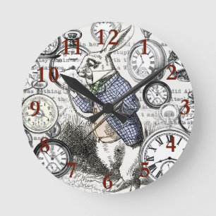 Lapin Blanc Alice au Pays des Merveilles Horloges 