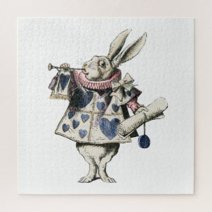 Lapin Blanc vintage D'Alice Au Puzzle Wonderland