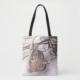 Lapin Brown dans le Sac fourre-tout animal de neig
