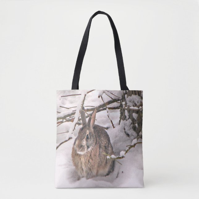 Lapin Brown dans le Sac fourre-tout animal de neig (Devant)