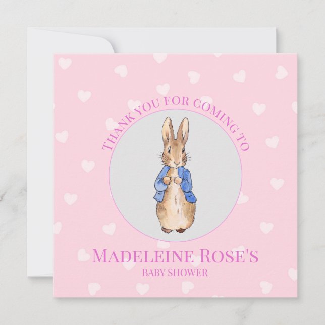 Lapin Classique personnalisé merci (Devant)